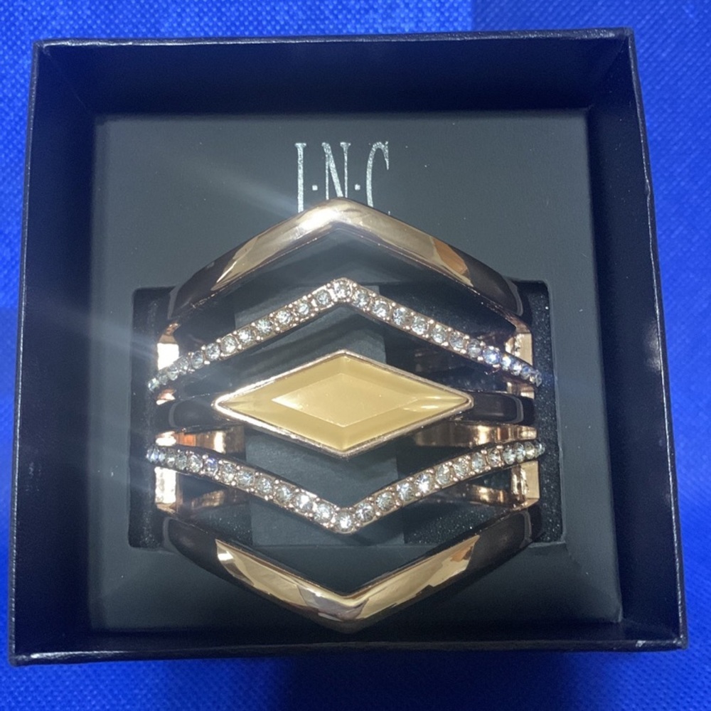Brand new INC Macys rose gold hinge bracelet beautiful